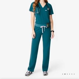 FiGs Carribean Blue scrub pants